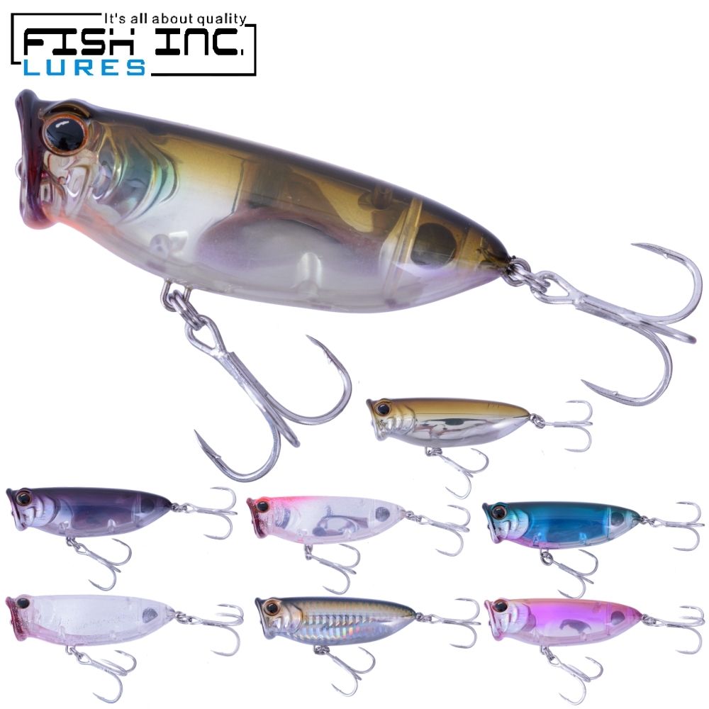 FISH INC. Topwater Long Cast Floating Popper LURE FLY HALF 80mm