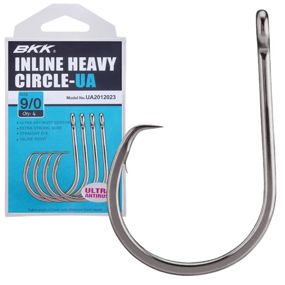 BKK Extra Strong Wire Tournament Legal Hook INLINE Heavy Circle-UA