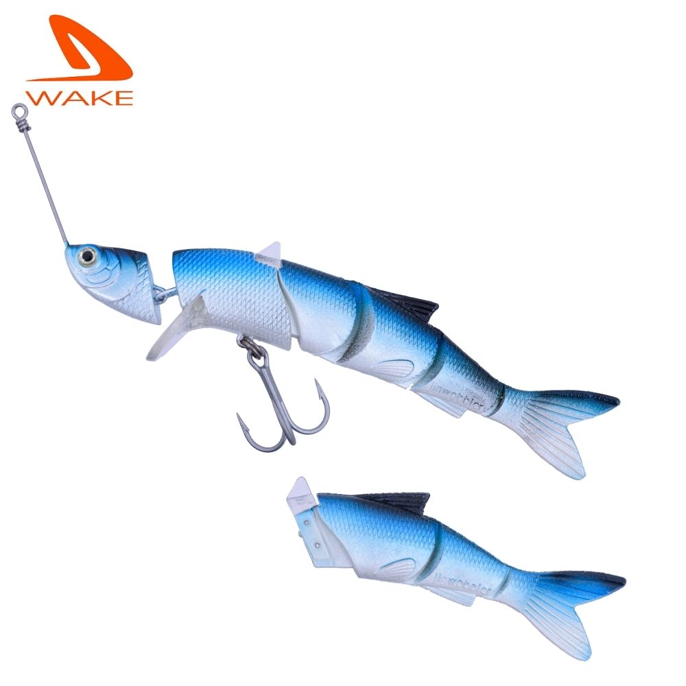 WAKE Hybrid Jointed Fishing Lure JIGWOBBLER Soft 14cm/28g Blue
