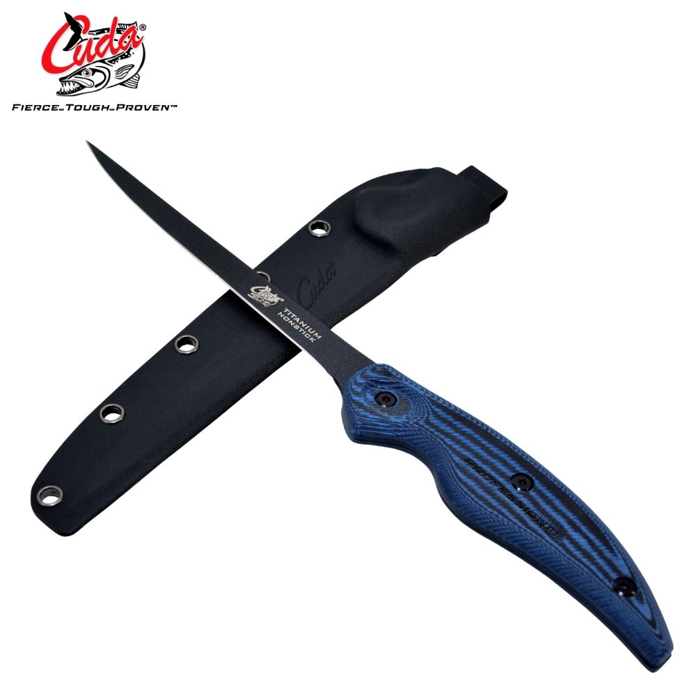 CUDA Titanium Bonded-Carpenter Steel Professional Fillet KNIFE 6