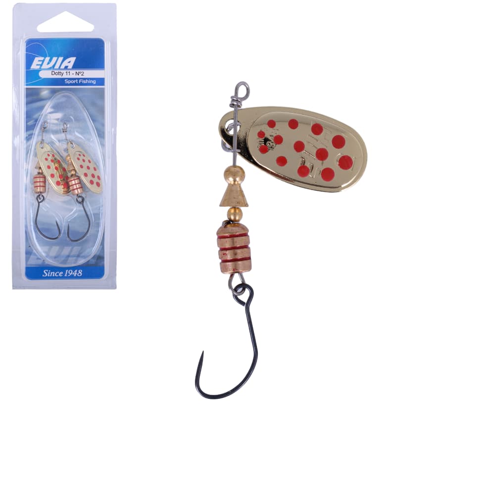 EVIA Spinner Lure DOTTY 11 Single Barbless 4.5g OR