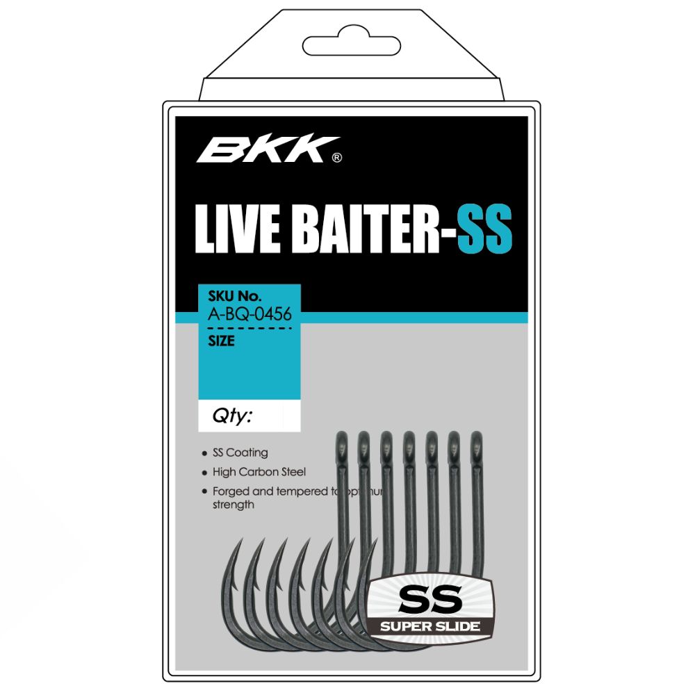 BKK Heavy-Duty Bait Fishing Hook LIVE BAITER-SS Pro Pack 25pcs